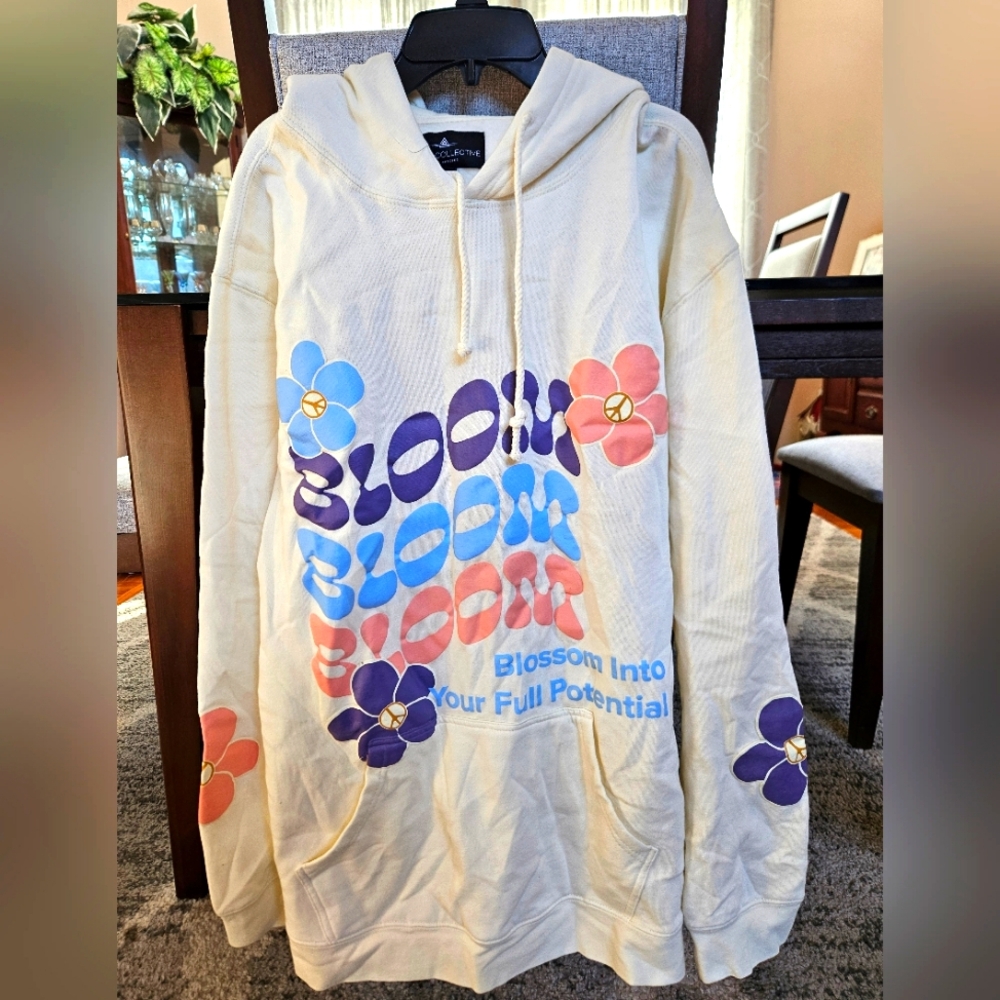 Alpha Collective Los Angeles Hoodie NWT ~ Bloom Blossom Into Your Full Potential